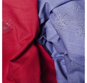 Khadi cotton mukaish embroidery
